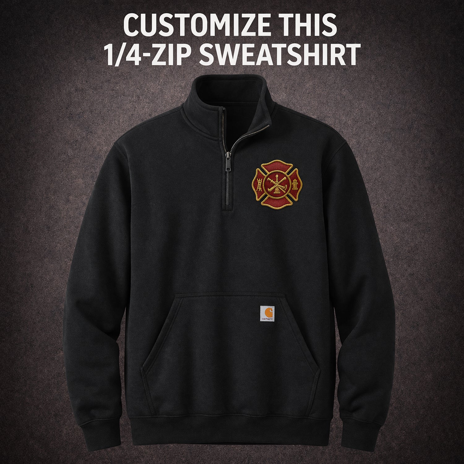 Carhartt® Midweight 1/4-Zip Mock Neck Sweatshirt